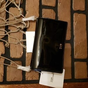 DIANE Von Furstenberg black pettan leather cross body bag NWT